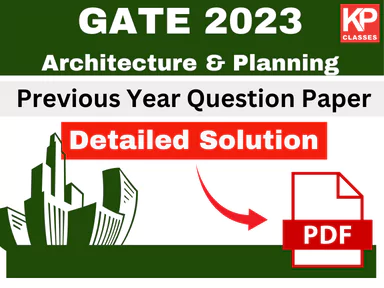 GATE 2023 Architecture and Planning Question Paper PDF with Answer Key