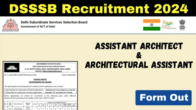 DSSSB Recruitment 2024