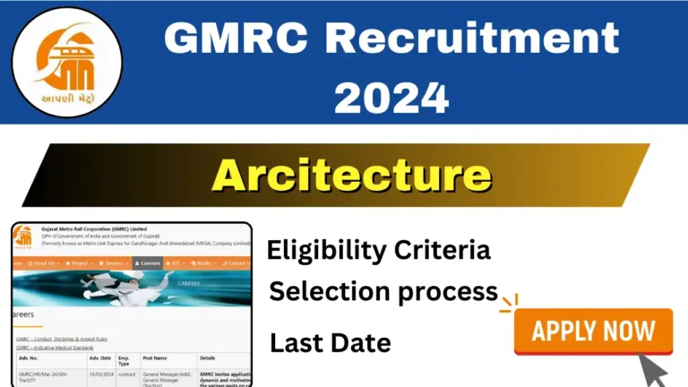GMRC Architect Recruitment 2024: Last date, Eligibility Criteria, Selection Process Etc.